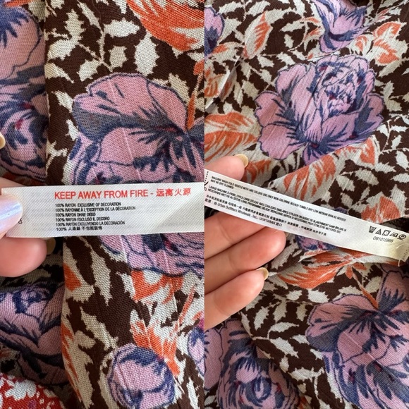 Free People High Low Backless Floral Dress Size Small - Picture 13 of 14